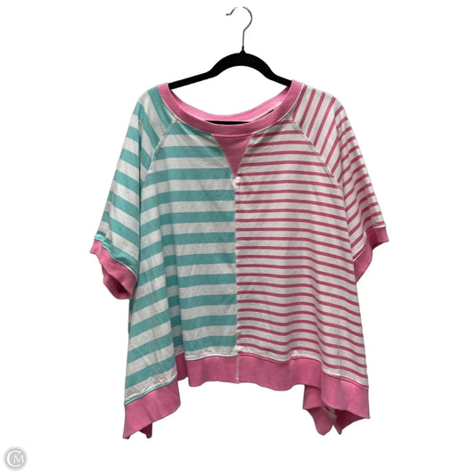 Top Short Sleeve By Clothes Mentor In Striped Pattern, Size: Xl