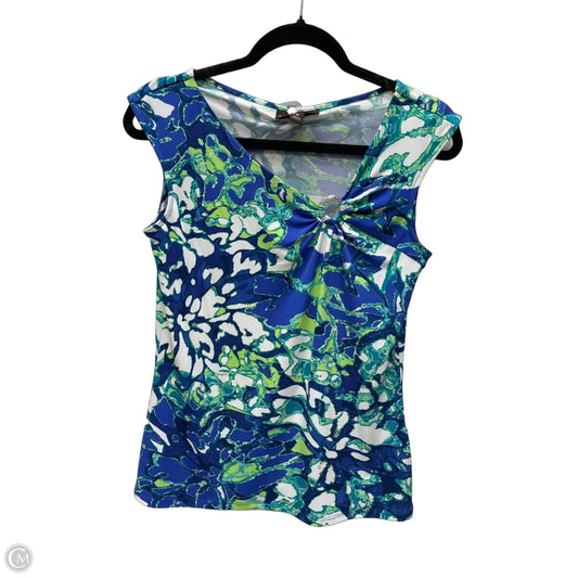 Top Sleeveless By Dana Buchman In Blue & Green, Size: Xs