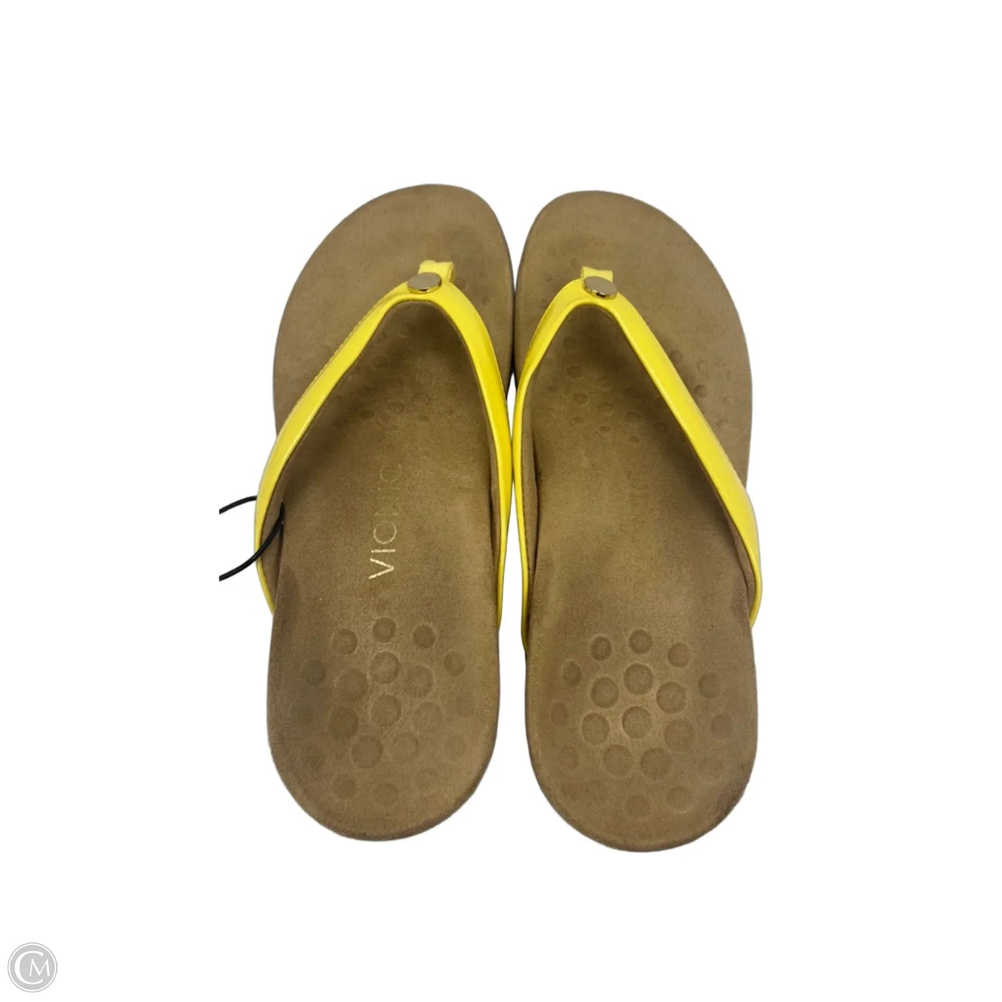 Sandals Flats By Vionic In Yellow, Size: 8