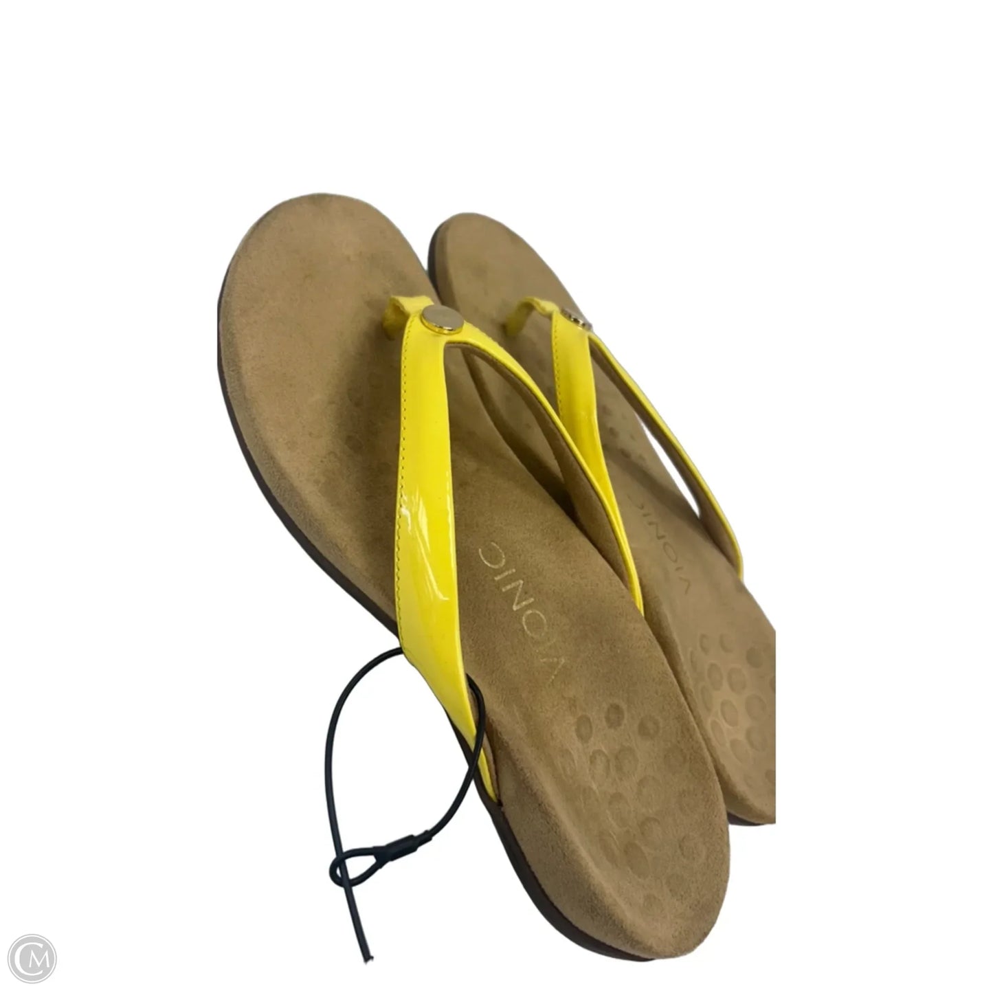 Sandals Flats By Vionic In Yellow, Size: 8