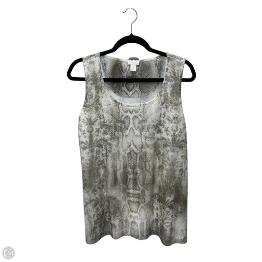 Tank Top By Chicos In Snakeskin Print, Size: L