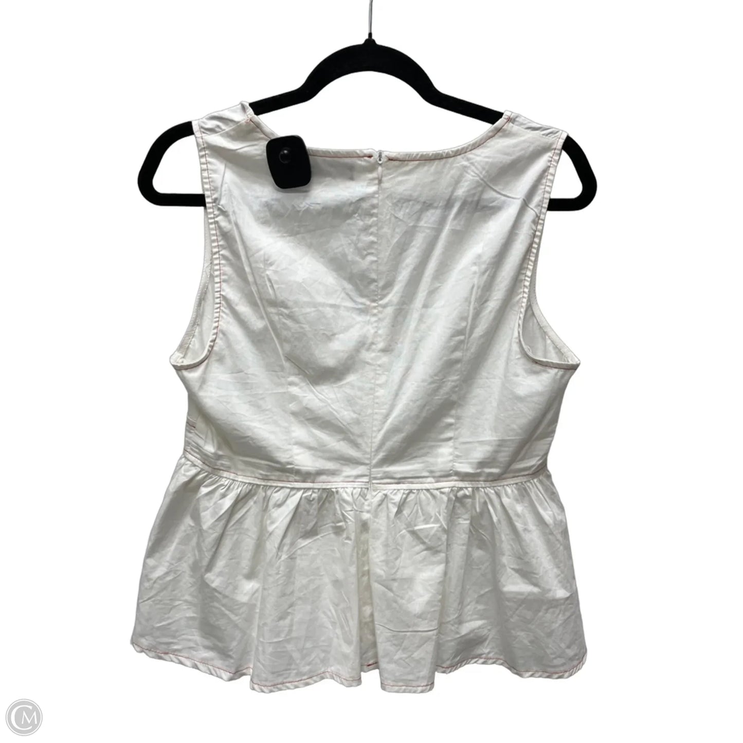 Top Sleeveless By Clothes Mentor In Cream, Size: M