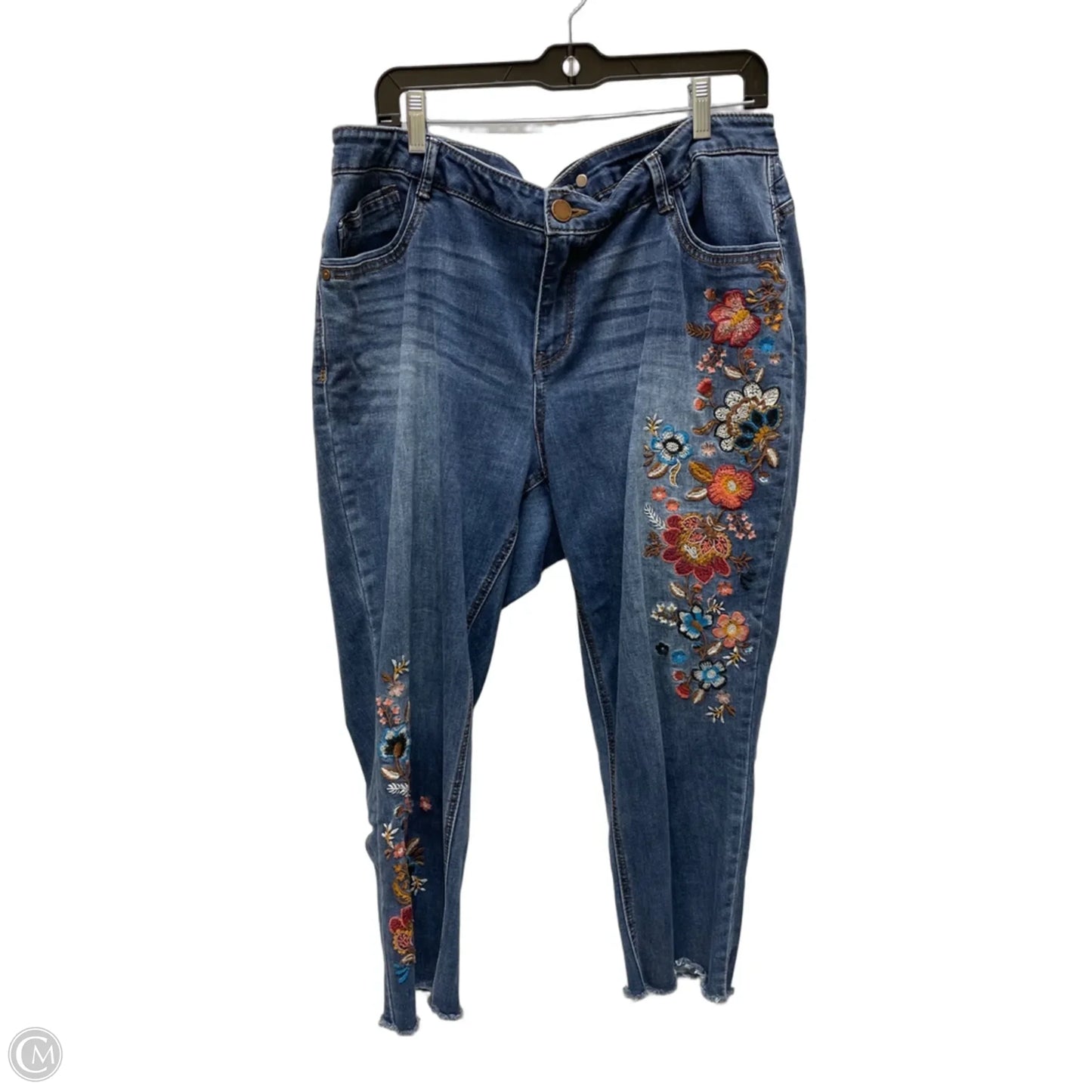 Jeans Cropped By Democracy In Blue Denim, Size: 16