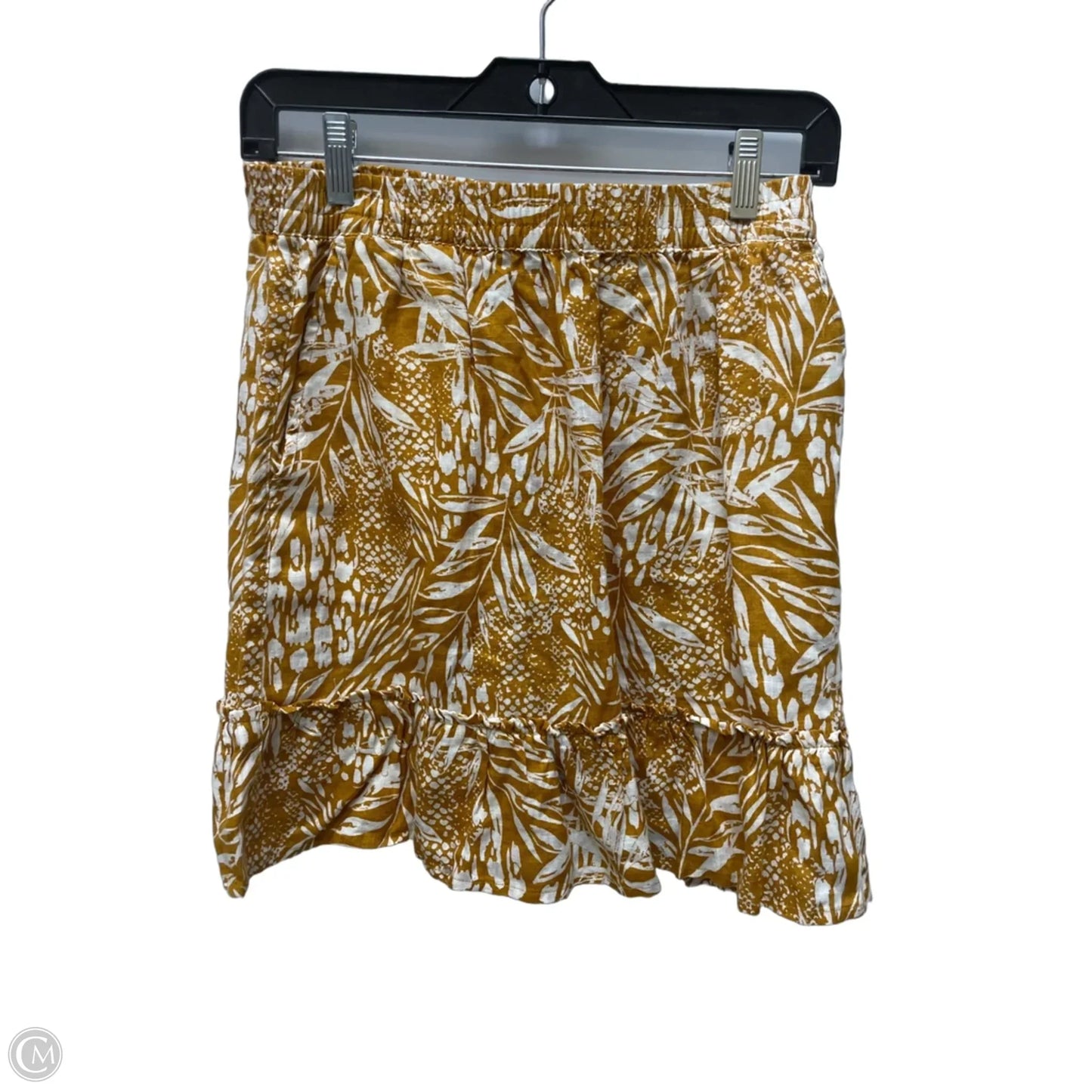 Skirt Mini & Short By Christian Siriano In Gold & White, Size: 4