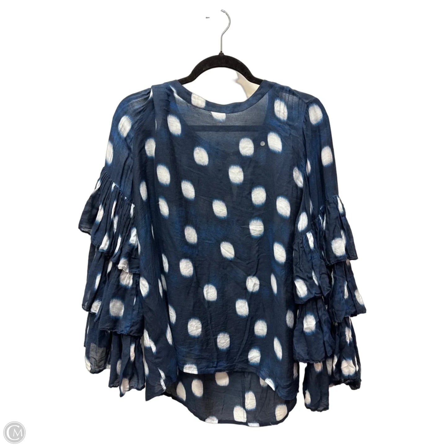 Top Long Sleeve By Chicos In Polkadot Pattern, Size: Xl