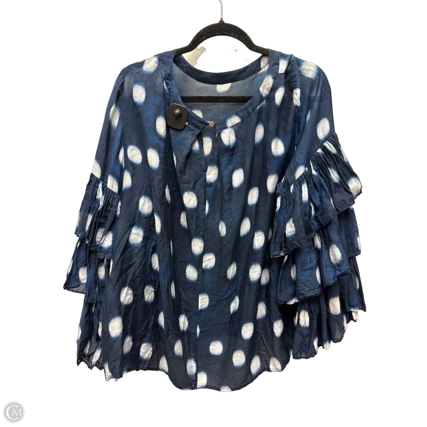 Top Long Sleeve By Chicos In Polkadot Pattern, Size: Xl