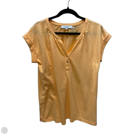 Top Short Sleeve By Loft In Orange, Size: Xs