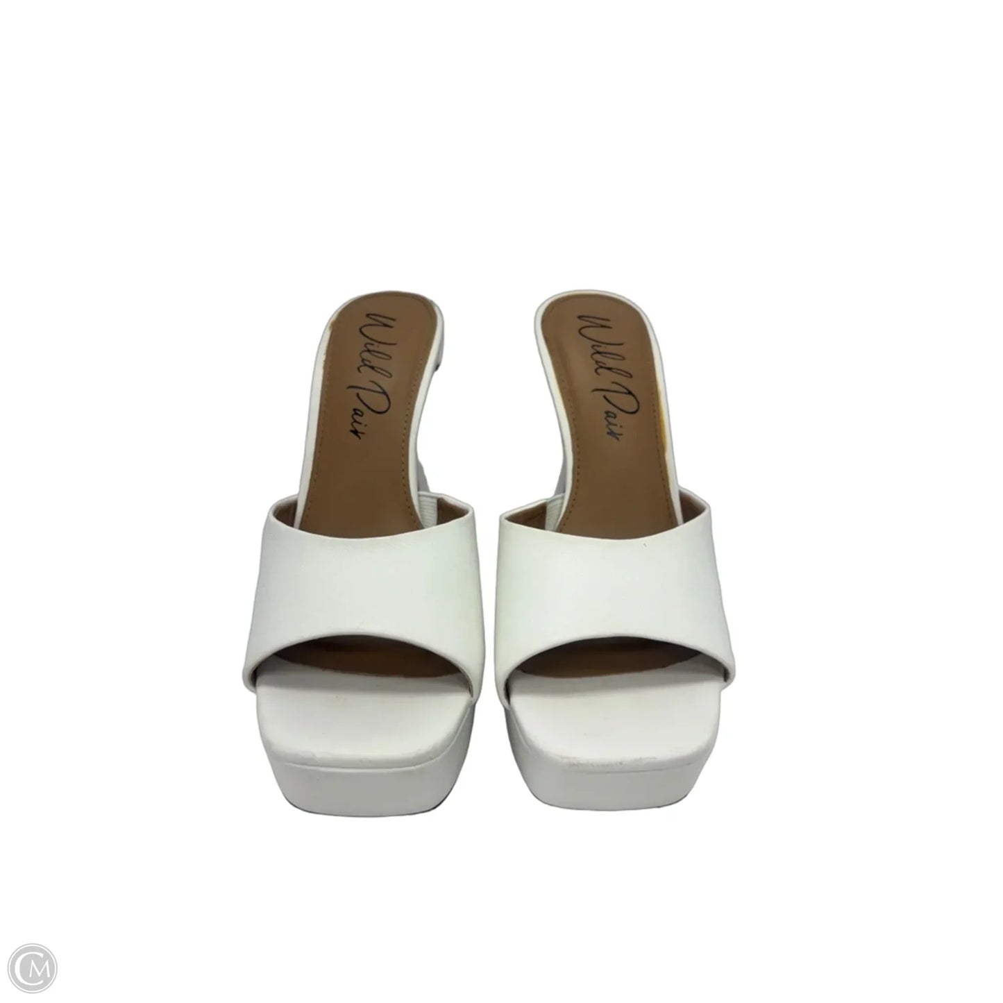 Sandals Heels Platform By Clothes Mentor In White, Size: 6