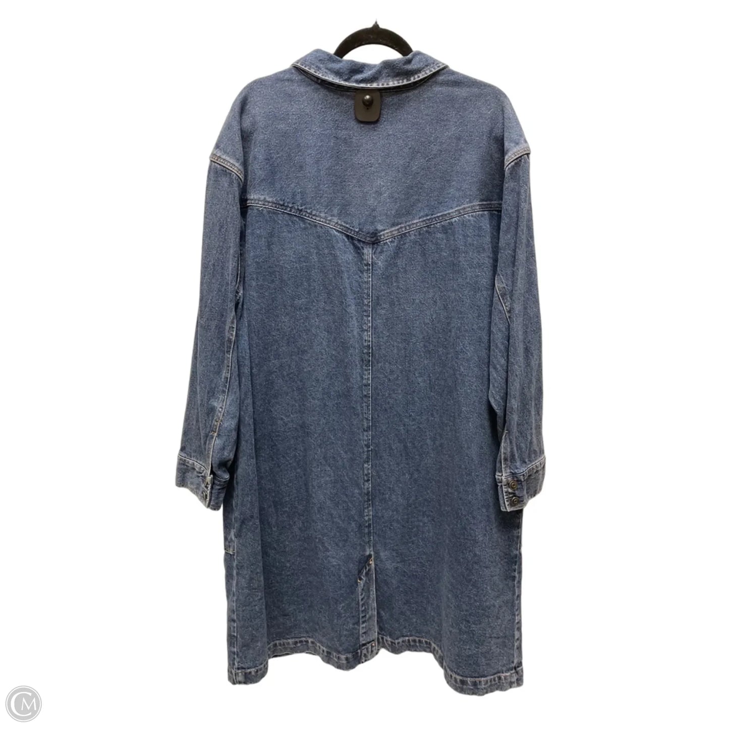Dress Casual Short By Future Collective In Blue Denim, Size: 1x