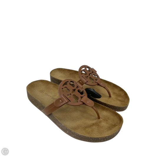 Sandals Designer By Tory Burch In Brown, Size: 7