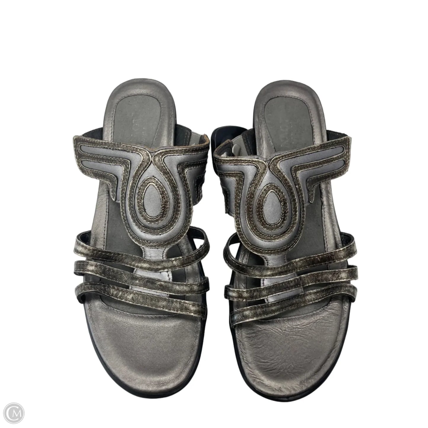 Sandals Heels Wedge By Naot In Silver, Size: 7.5