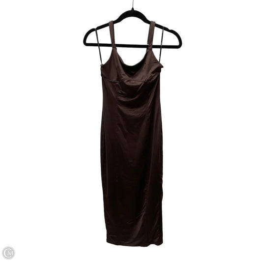Dress Casual Midi By Forever 21 In Brown, Size: S
