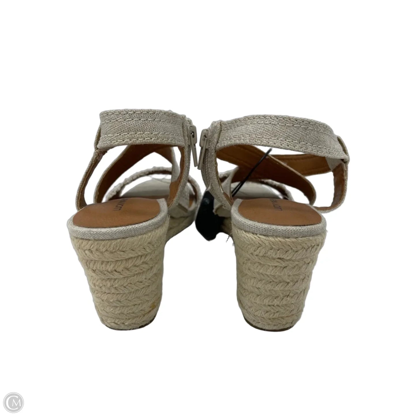 Sandals Heels Wedge By Lucky Brand In Tan, Size: 7