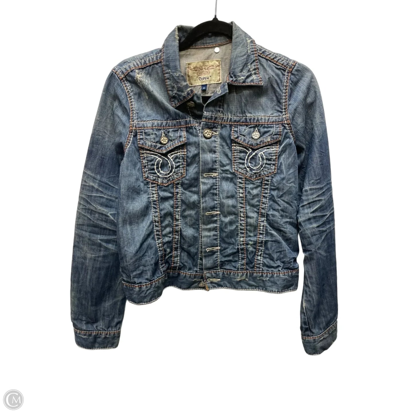Jacket Denim By Big Star In Blue Denim, Size: M