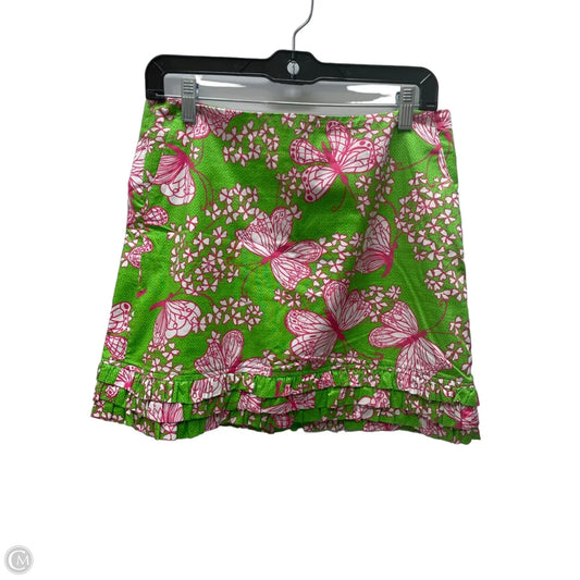 Skirt Designer By Lilly Pulitzer In Green & Pink, Size: 4