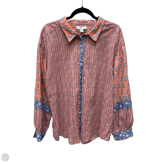 Top Long Sleeve By Pure Jill In Floral Print, Size: Xl