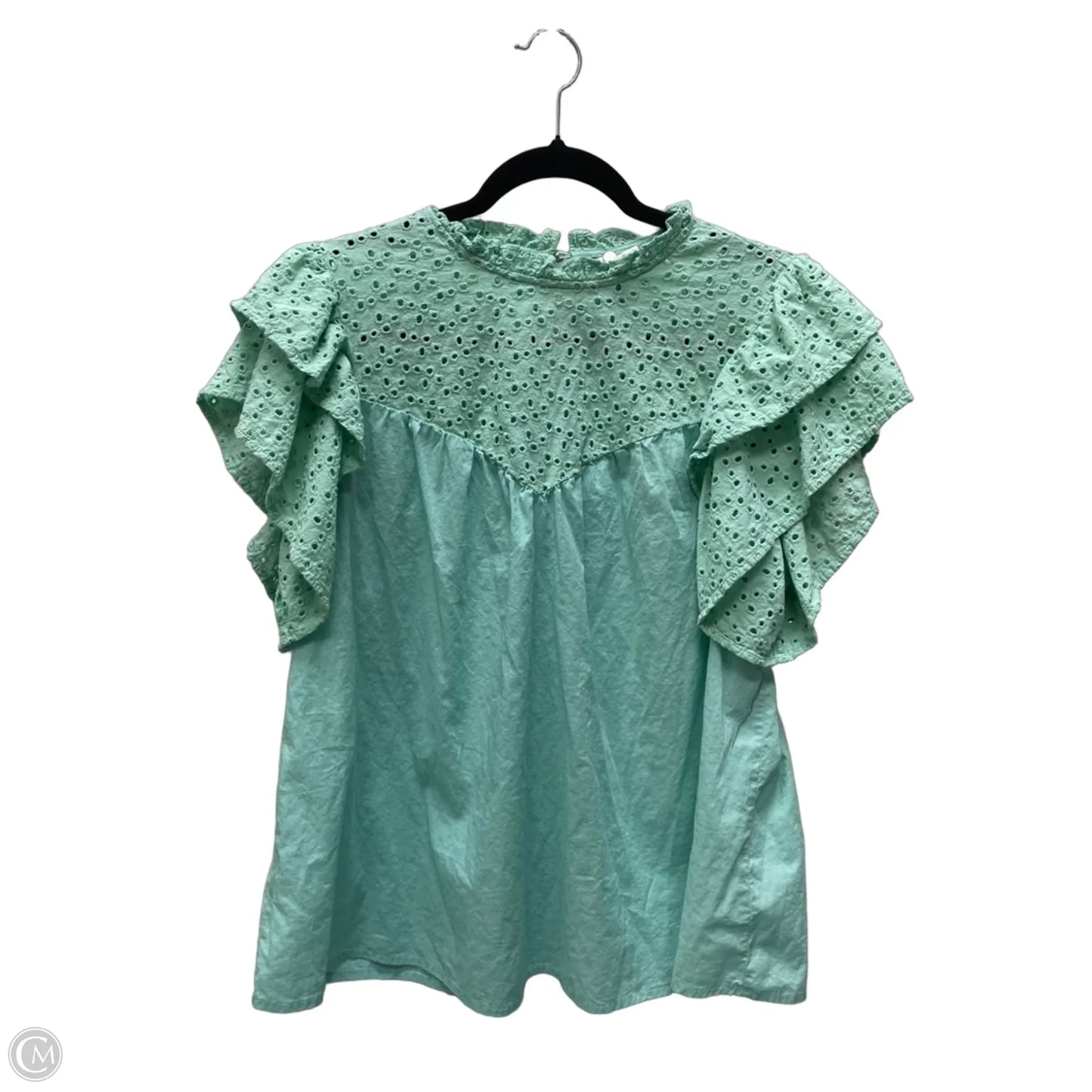 Top Short Sleeve By A New Day In Green, Size: L