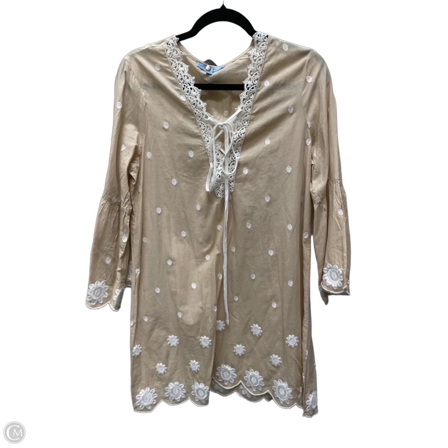 Tunic 3/4 Sleeve By Antonio Melani In Polkadot Pattern, Size: L