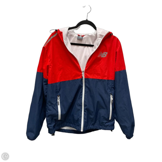 Athletic Jacket By New Balance In Blue & Red, Size: S