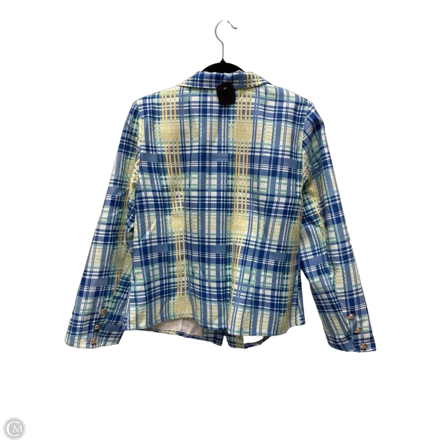 Blazer By Clothes Mentor In Plaid Pattern, Size: Xl