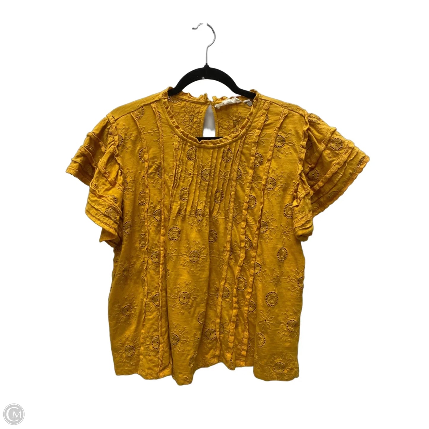 Top Short Sleeve By Clothes Mentor In Yellow, Size: M