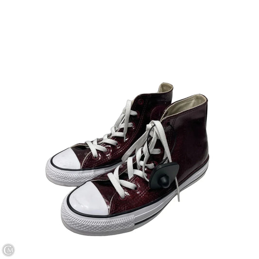 Shoes Sneakers By Converse In Maroon, Size: 7