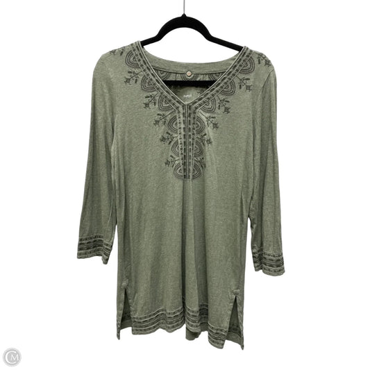 Top Long Sleeve By Pure Jill In Green, Size: S