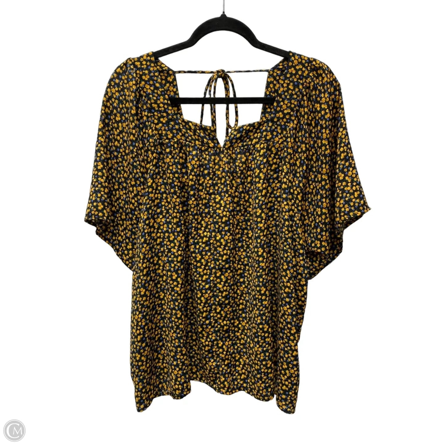 Top Short Sleeve By Knox Rose In Floral Print, Size: 2x