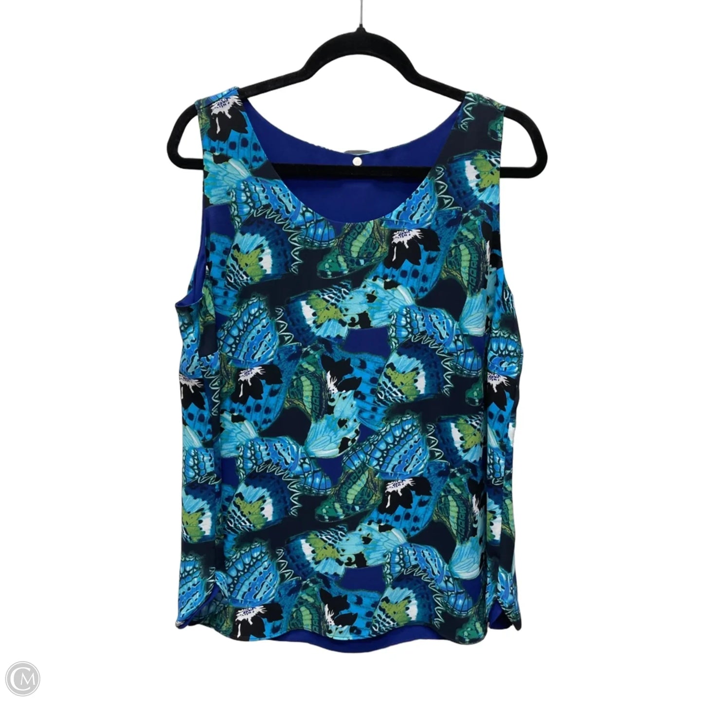 Top Sleeveless By Clothes Mentor In Blue & Green, Size: Xl