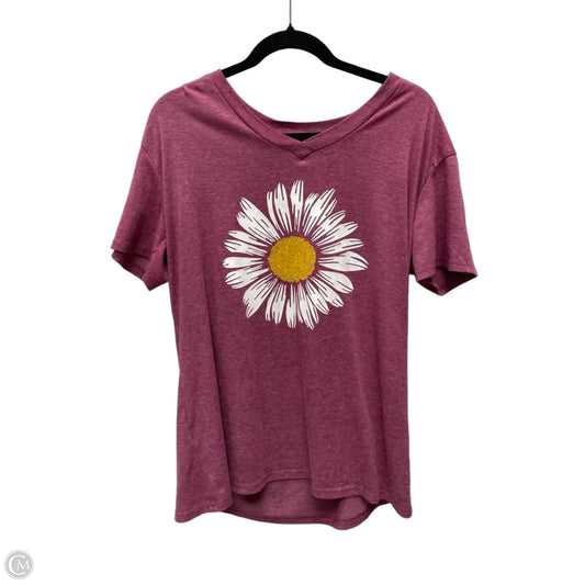 Top Short Sleeve By Clothes Mentor In Maroon, Size: L