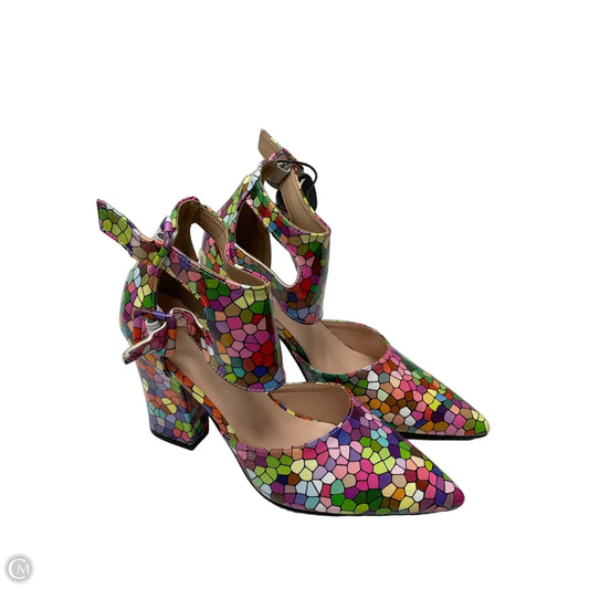 Shoes Heels Block By Clothes Mentor In Multi-colored, Size: 9
