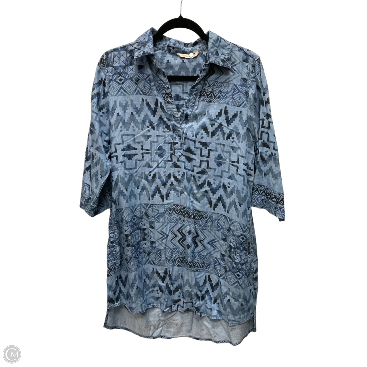 Tunic Short Sleeve By Soft Surroundings In Geometric Pattern, Size: S