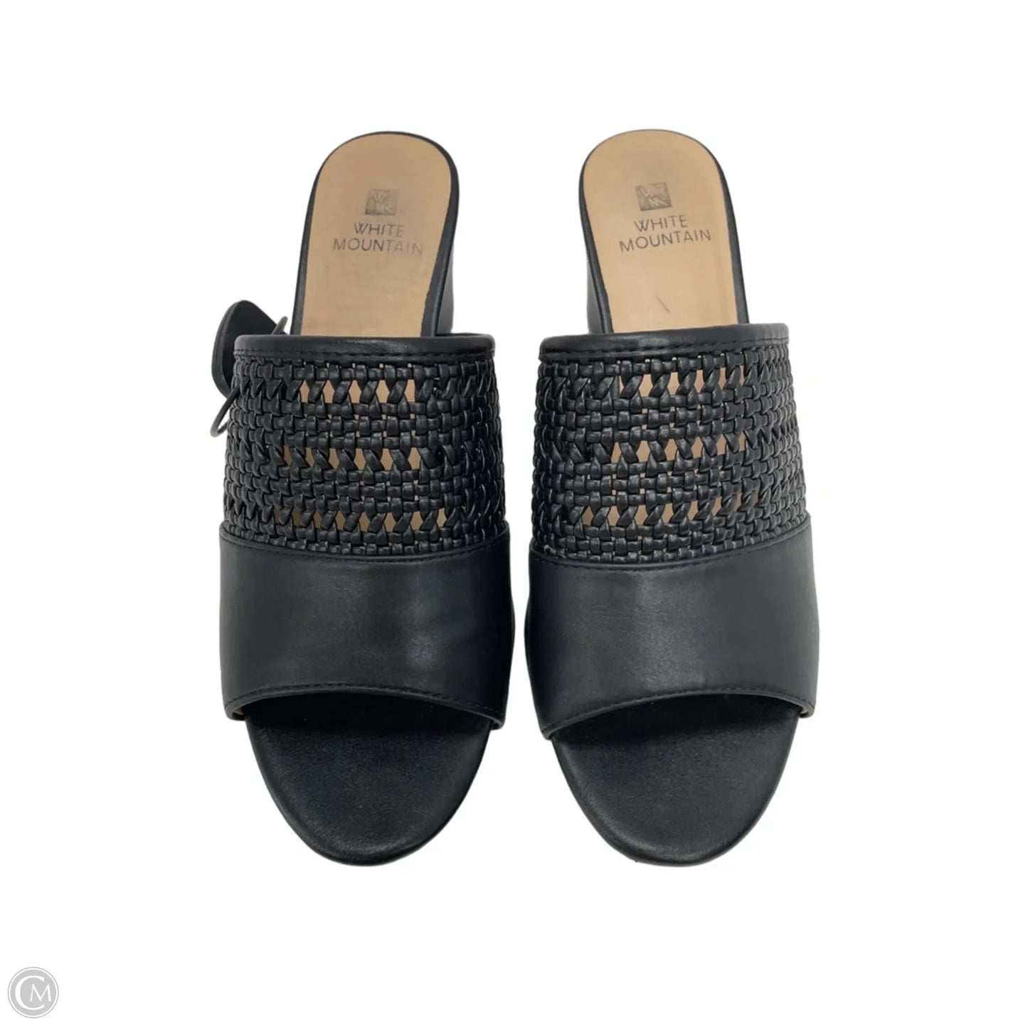 Sandals Heels Block By White Mountain In Black, Size: 8