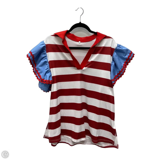 Top Short Sleeve By Clothes Mentor In Striped Pattern, Size: M