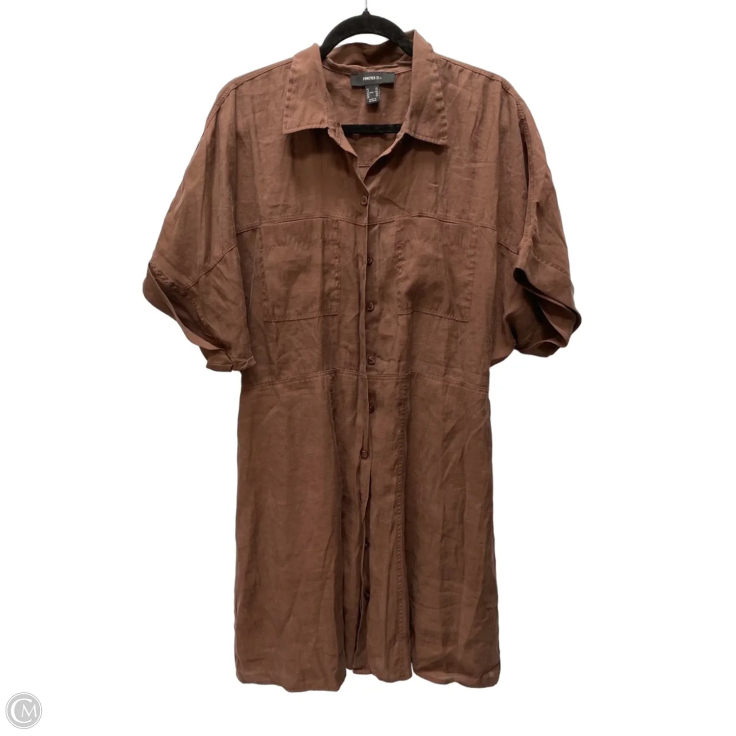 Dress Casual Short By Forever 21 In Brown, Size: 2x