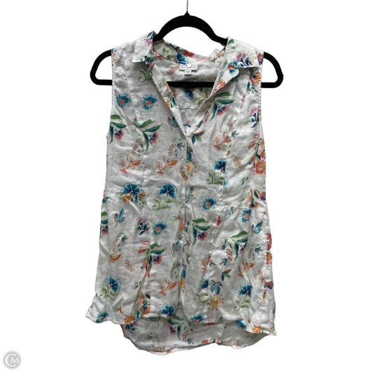 Top Sleeveless By J. Jill In Floral Print, Size: Xs