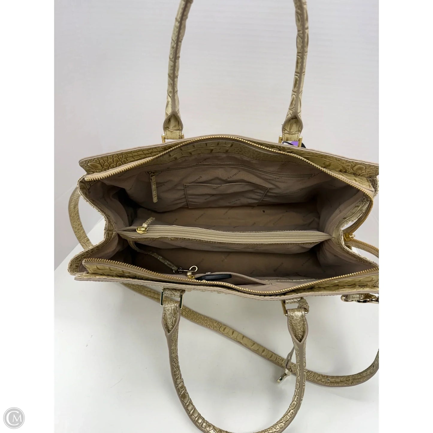 Handbag Designer By Brahmin, Size: Large