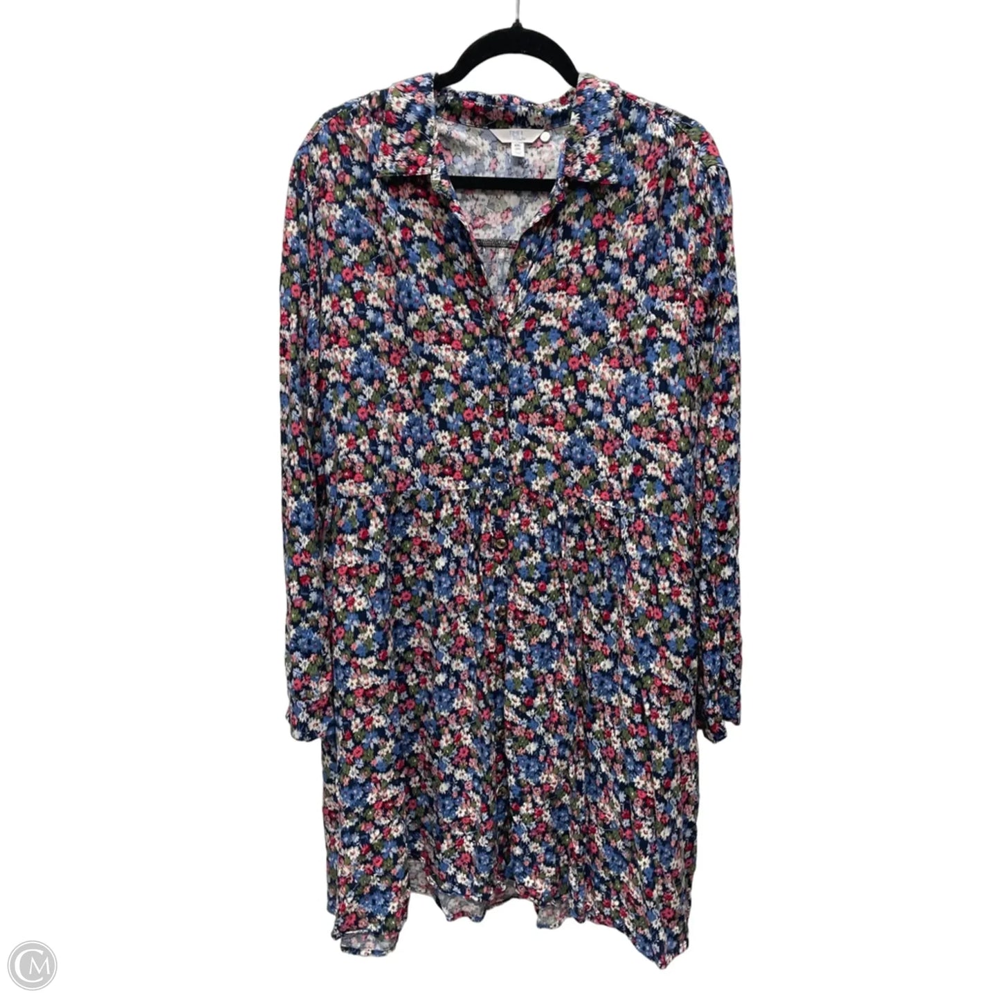 Dress Casual Short By Time And Tru In Floral Print, Size: 2x
