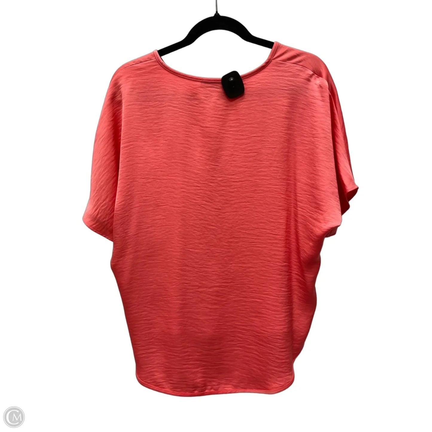 Blouse Short Sleeve By Dkny In Coral, Size: S