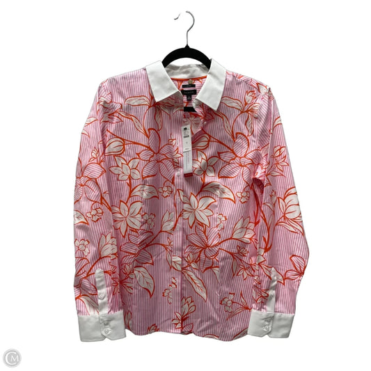 Top Long Sleeve By Talbots In Floral Print, Size: L