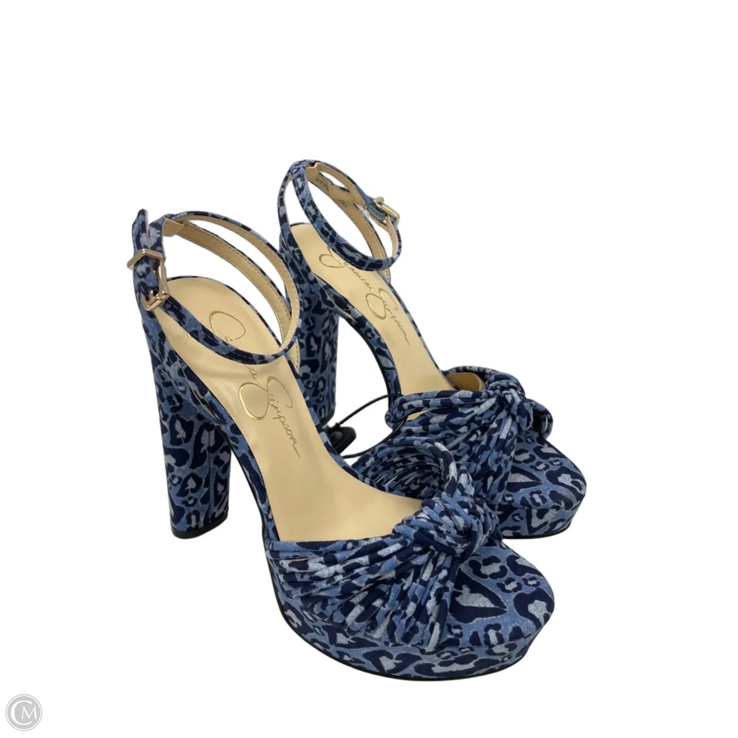 Sandals Heels Stiletto By Jessica Simpson In Animal Print, Size: 6