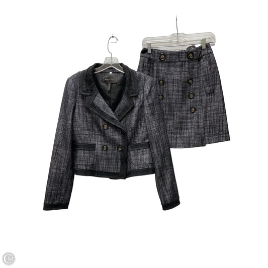 Skirt Set 2pc By Bcbgmaxazria In Black & Grey, Size: M