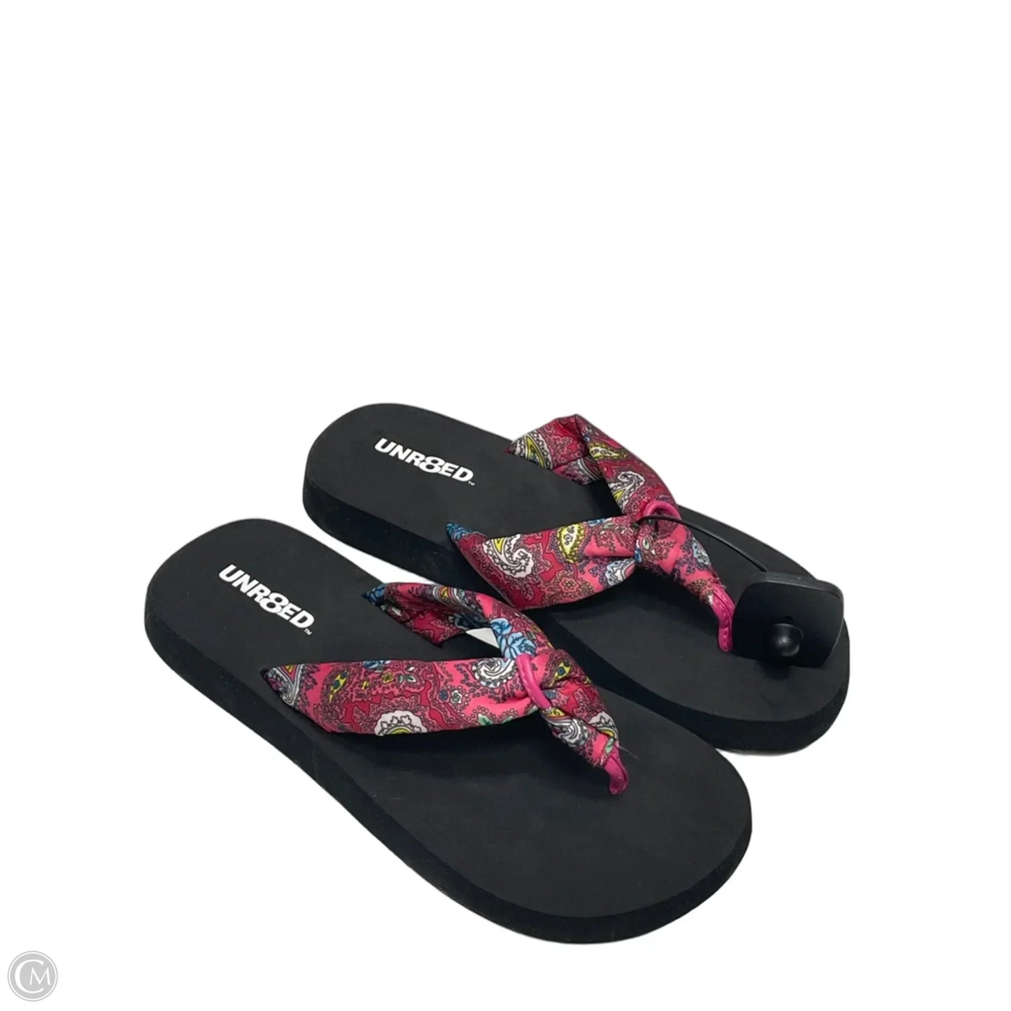 Sandals Flip Flops By unr8ed In Paisley Print, Size: 7