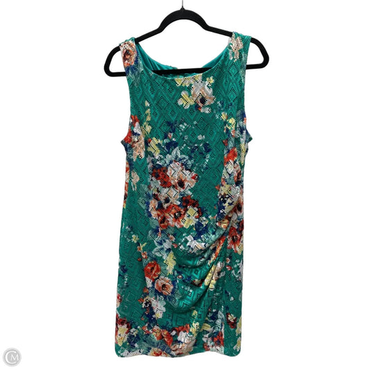 Dress Work By Bisou Bisou In Floral Print, Size: Xl