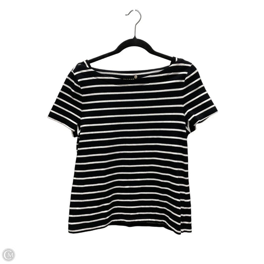 Top Short Sleeve Designer By Kate Spade In Striped Pattern, Size: L