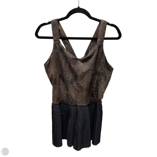 Athletic Tank Top By Lululemon In Black & Brown, Size: M