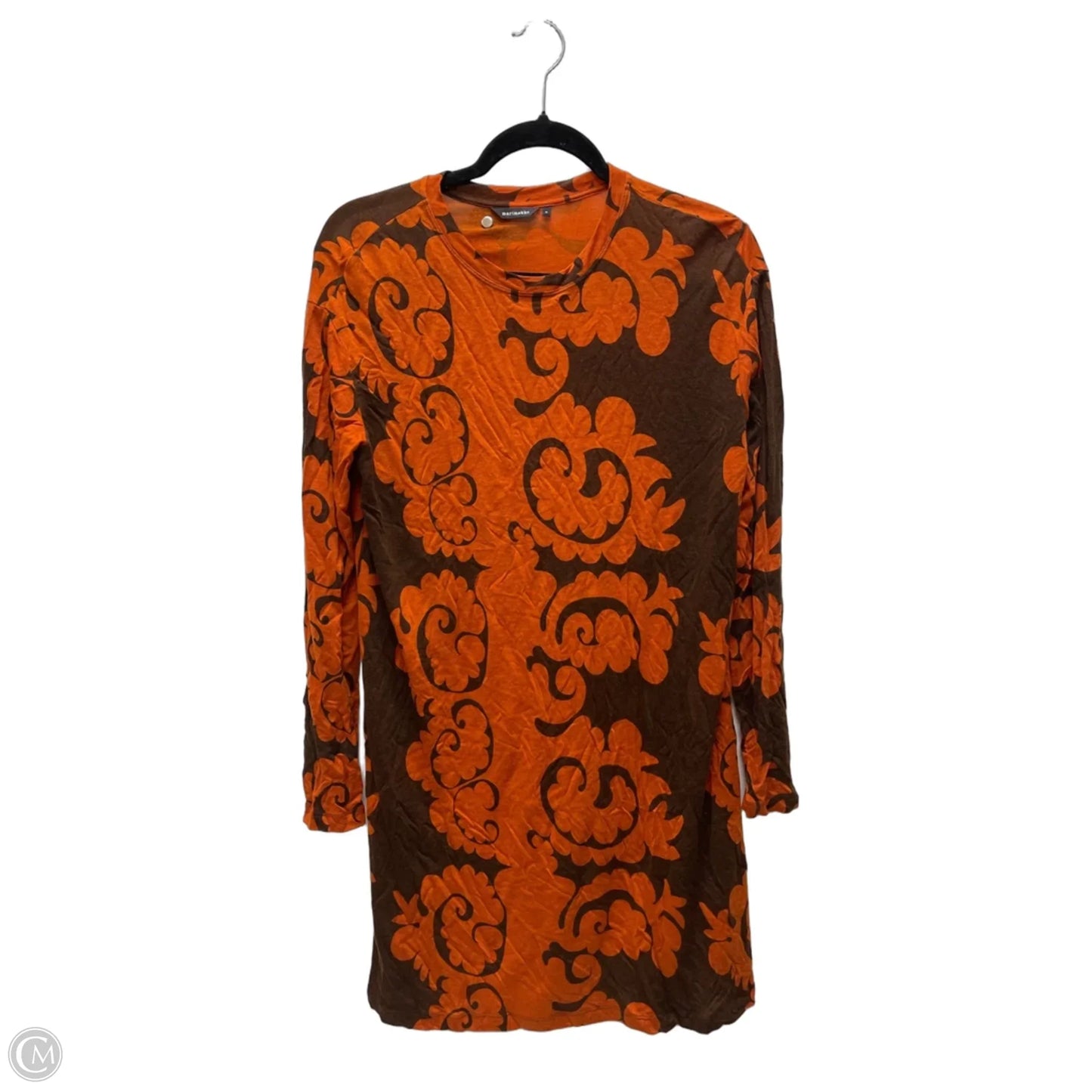Dress Casual Short By Marimekko In Brown & Orange, Size: M