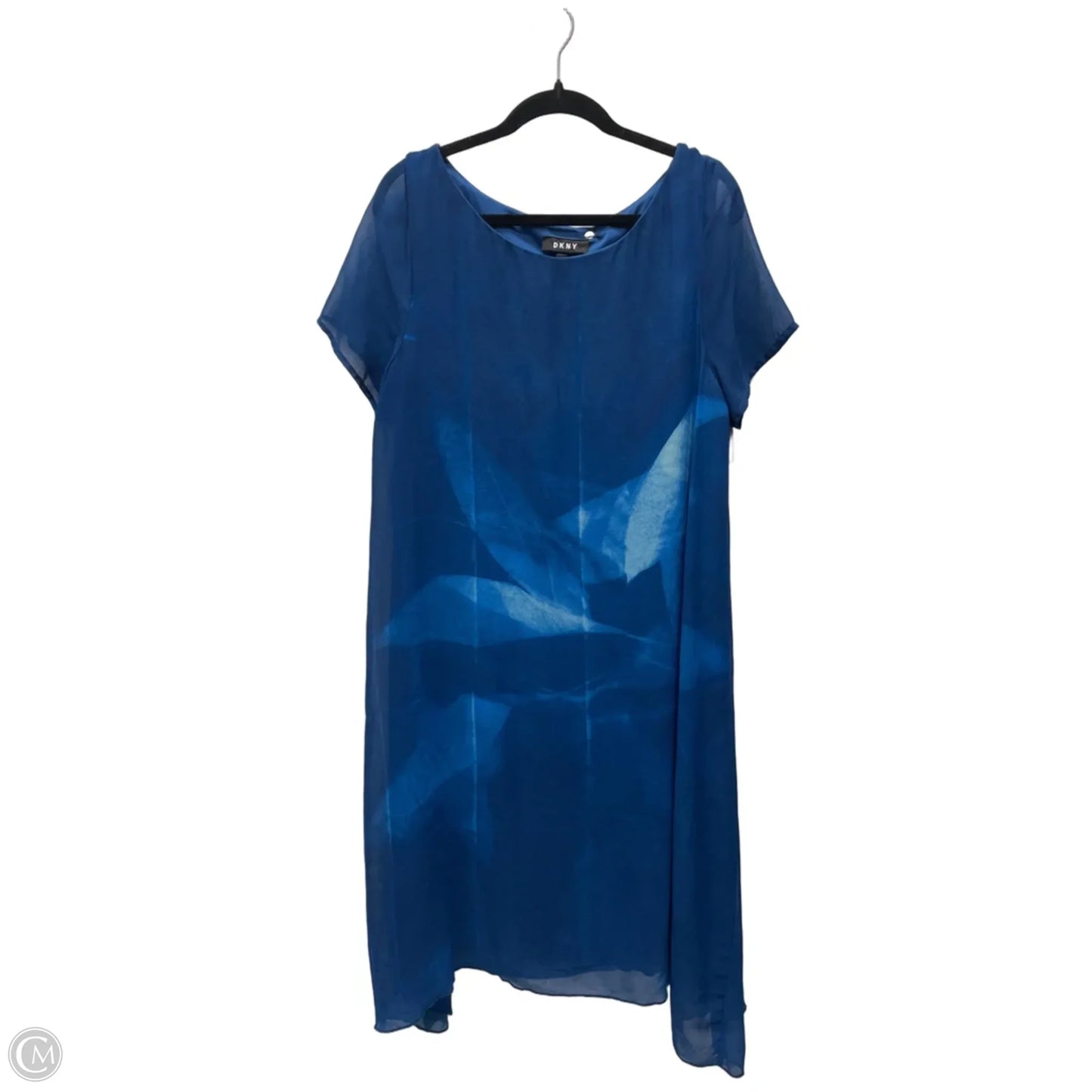Dress Casual Short By Dkny In Blue & White, Size: Xl