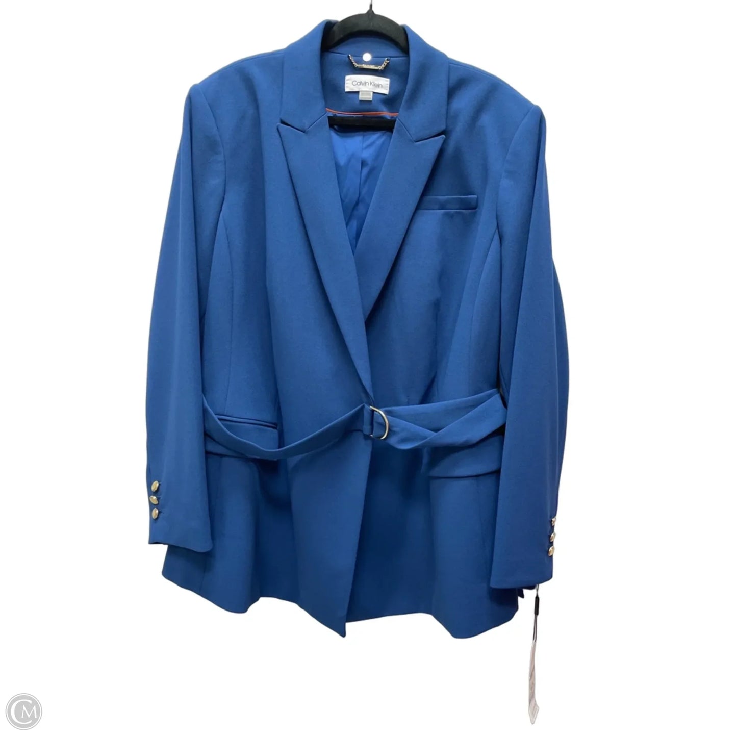 Blazer By Calvin Klein In Teal, Size: 2x