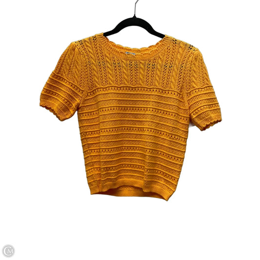 Sweater Short Sleeve By Draper James In Orange, Size: S